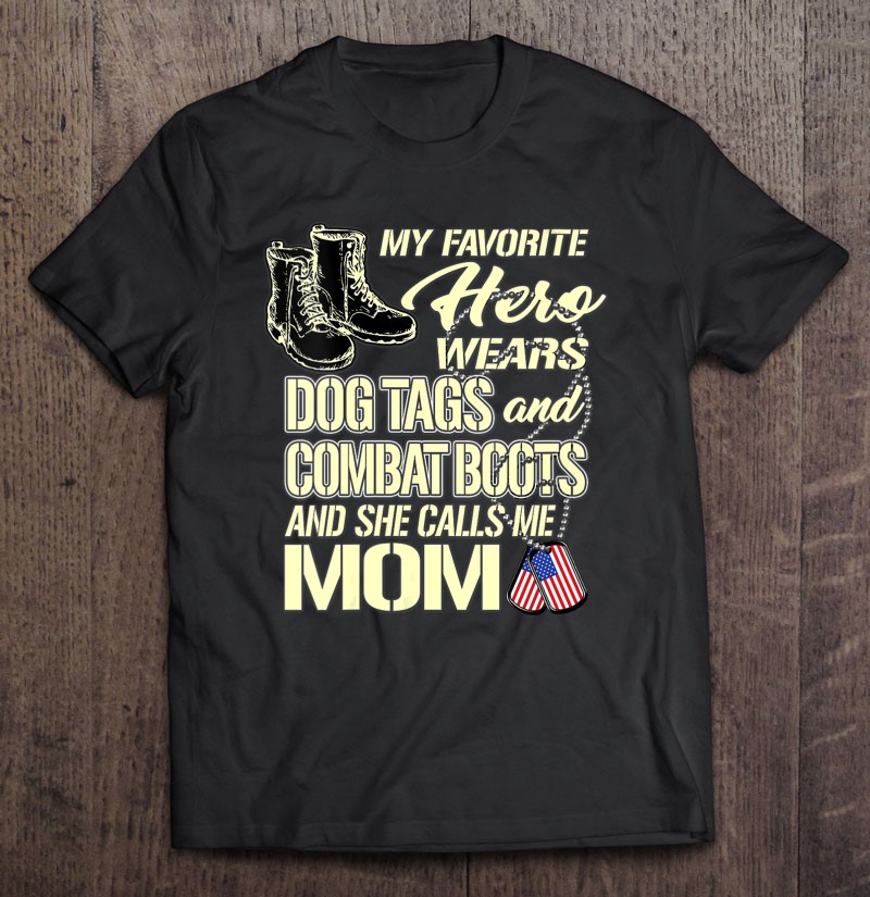 Womens My Daughter Wears Dog Tags And Combat Boots Proud Army Mom V-neck Shirt Gift Man Black Size Up To 5xl