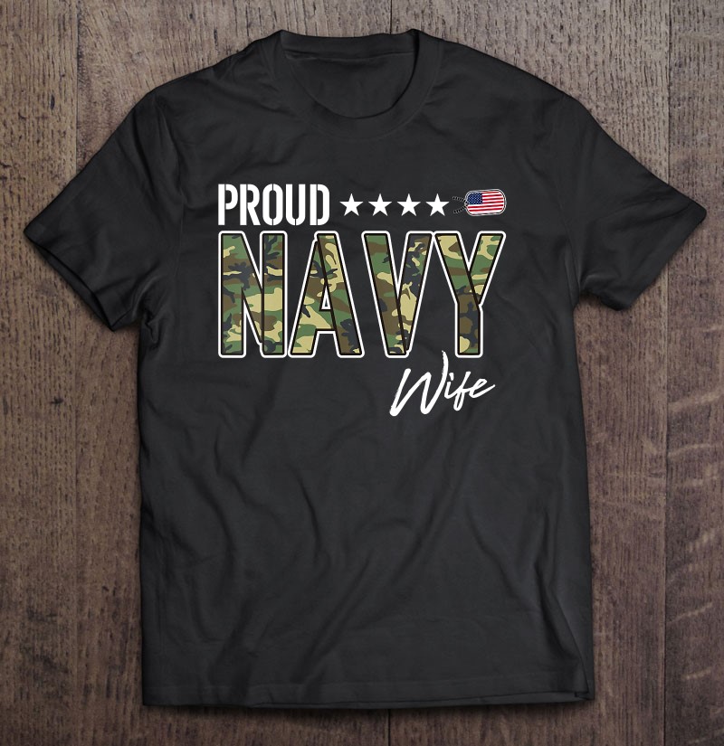 Womens Nwu Proud Navy Wife Shirt Gift Man Black Size Up To 5xl