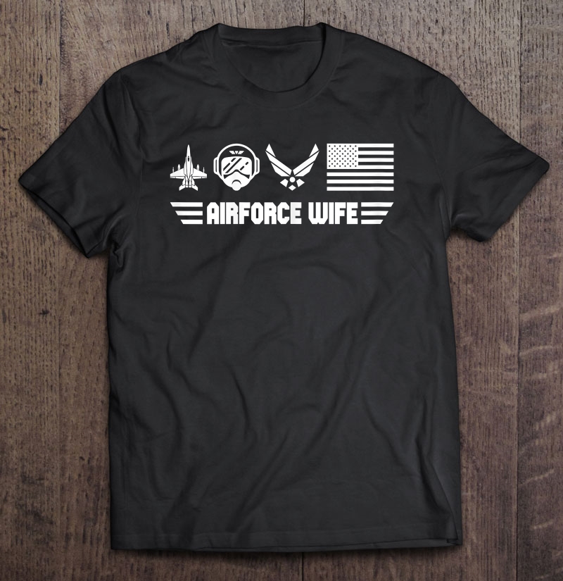 Womens Proud Air Force Wife Valentines Day Gift Air Force Love Shirt Gift Man Black Size Up To 5xl