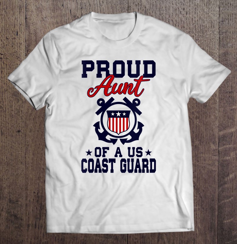 Womens Proud Aunt Of Us Coast Guard Shirt Gift Man Black Size Up To 5xl