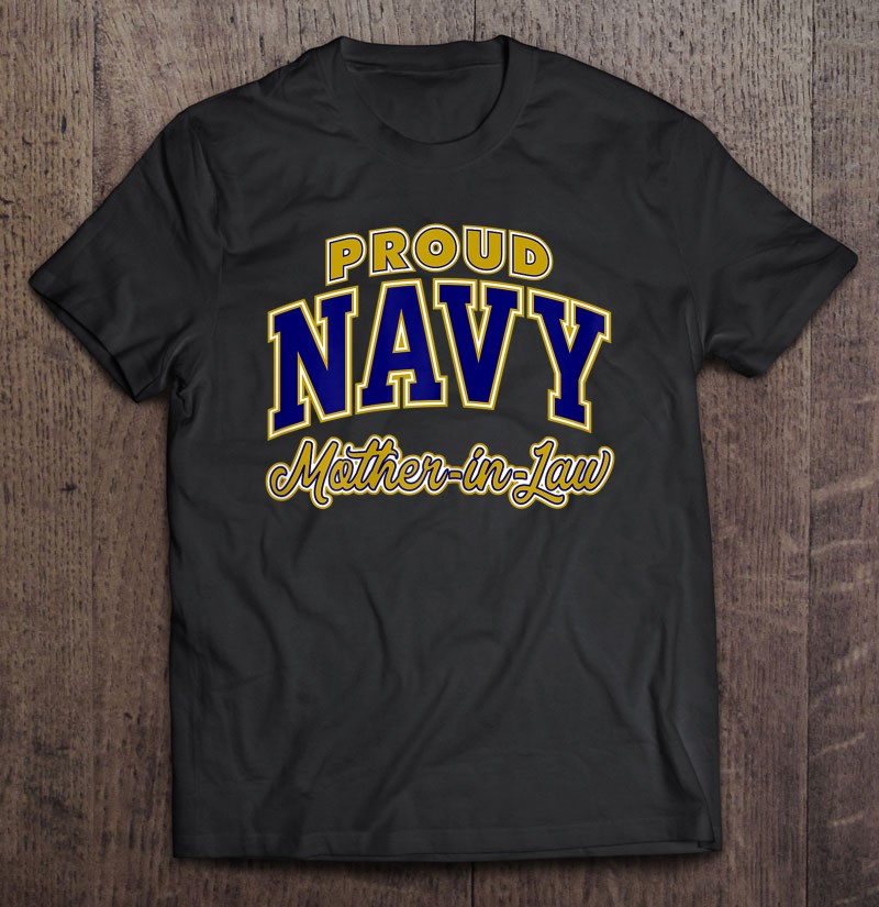 Womens Proud Navy Mother-in-law Shirt Shirt Gift Man Black Size Up To 5xl