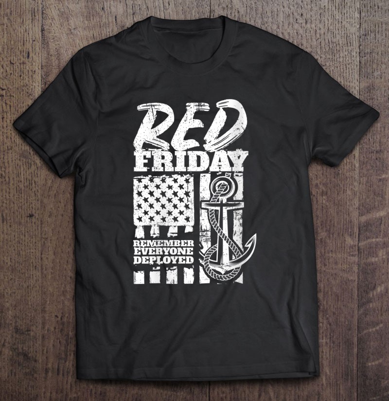 Womens Red Friday Navy Family Deployed V-neck Shirt Gift Man Black Size Up To 5xl
