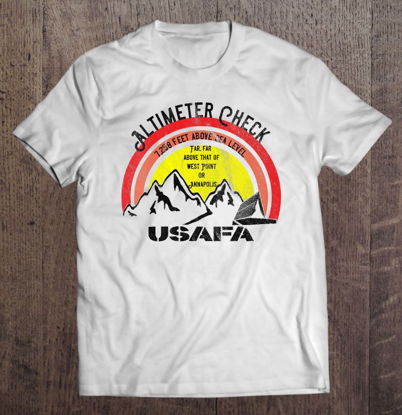 Womens Usafa Altimeter Check At 7258 Feet V-neck Shirt Gift Man Black Size Up To 5xl