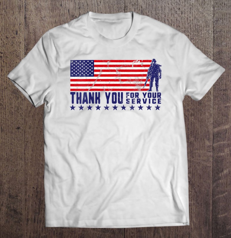 Womens Veteran Thank You For Your Service Veterans Day Appreciation Shirt Gift Man Black Size Up To 5xl