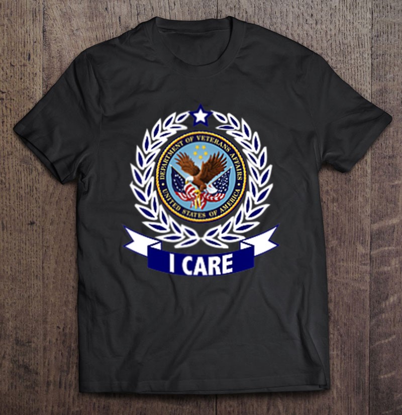 Womens Veterans Administration Va I Care V-neck Shirt Gift Man Black Size Up To 5xl