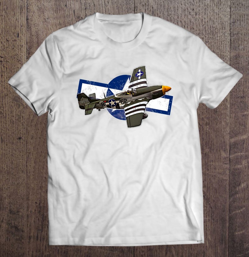 Ww2 Warplanes Warbirds P51 Mustang Shirt Gift Man Black Size Up To 5xl
