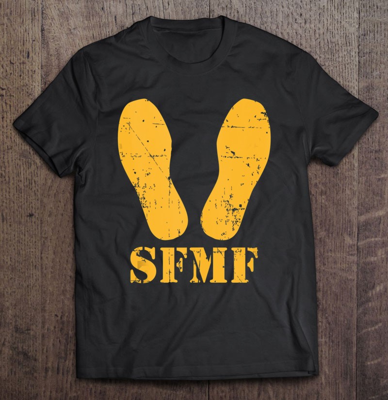 Yellow Footprints Sfmf Veteran Us Military Pride Shirt Gift Man Black Size Up To 5xl