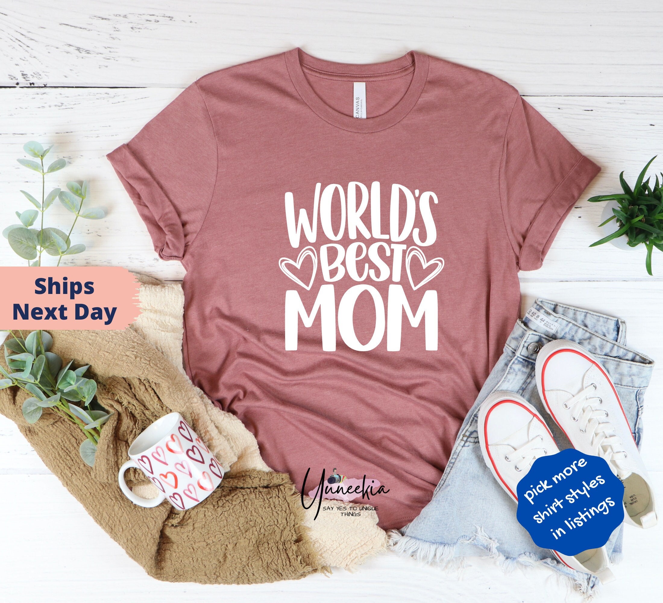Worlds Best Mom Mothers Day Gift Mothers Day Shirt Mothers Day Gift From Daughtermothers Day Gift From Sonpersonalized Mothers Day Gift Full Size Up To 5xl