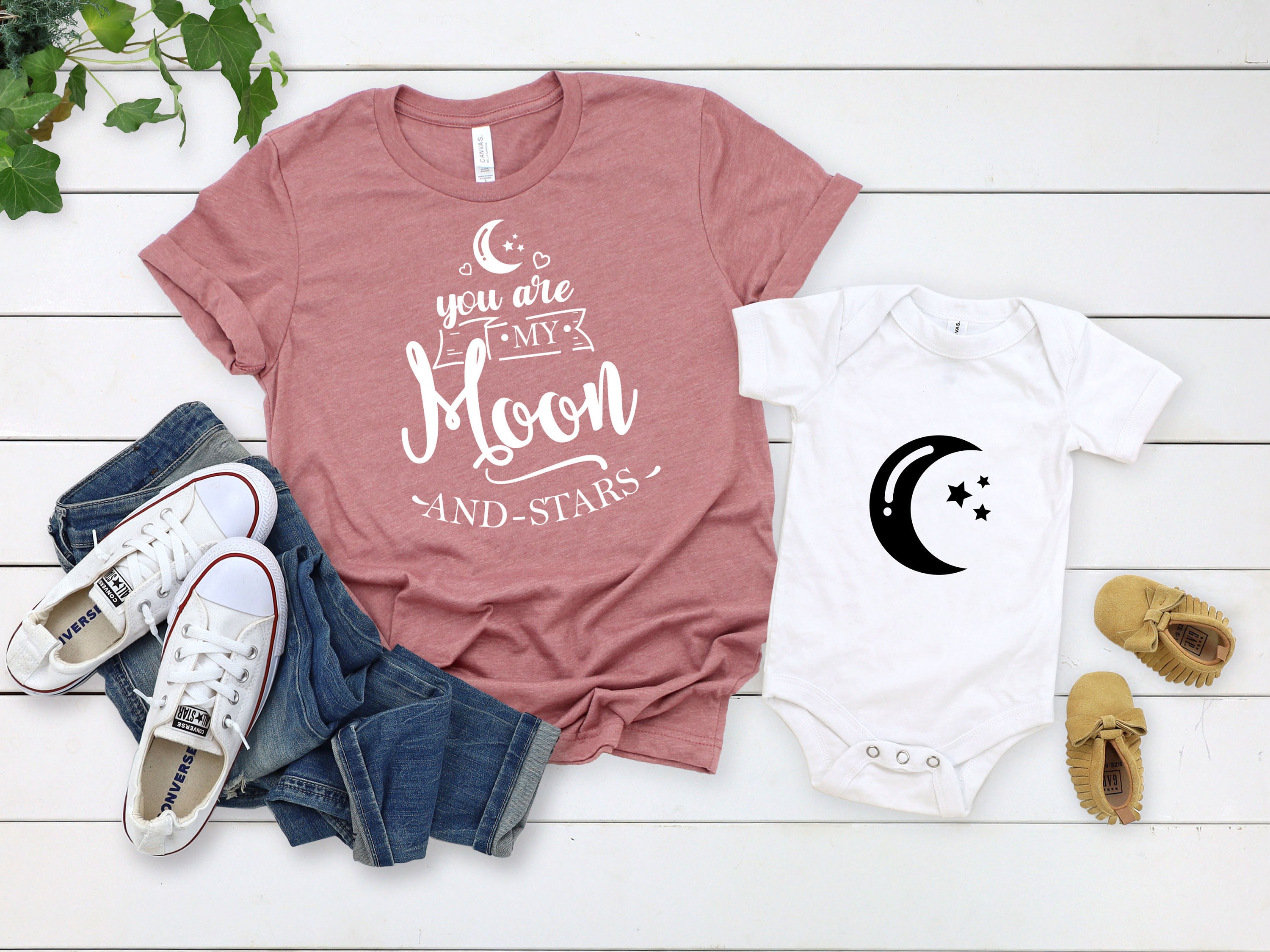 You Are My Moon And Stars Shirtmommy And Me Shirtsfamily Tshirts Mothers Day Shirtsnew Mom Gift Baby Shower Gifts Plus Size Up To 5xl