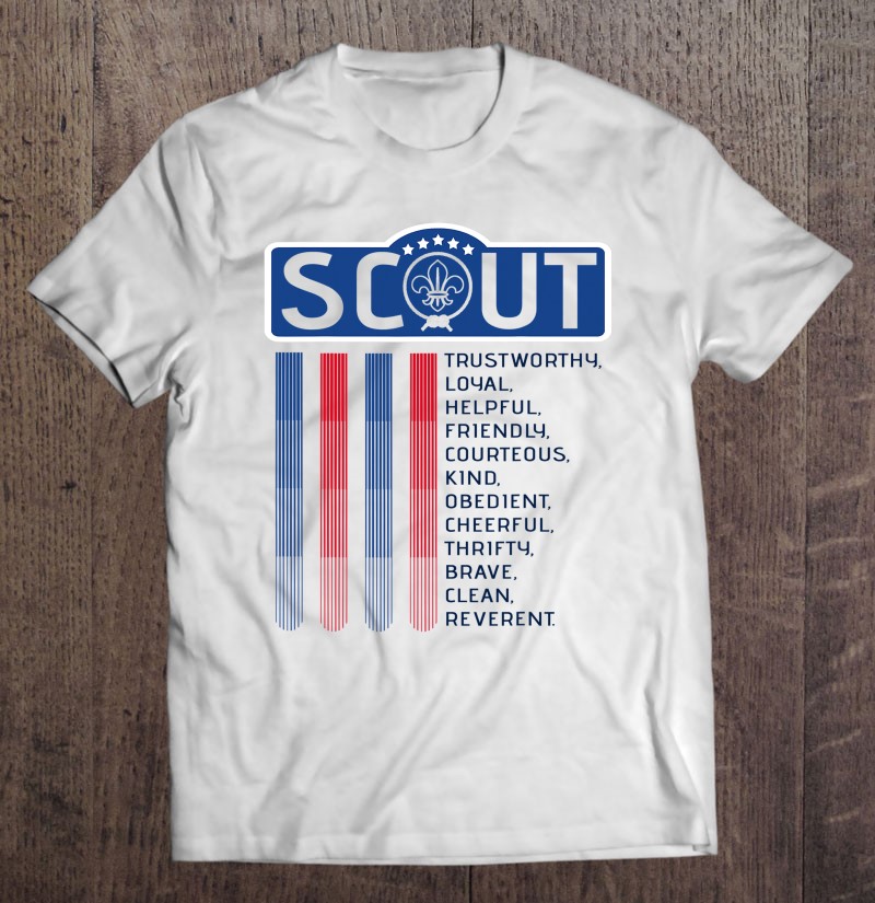 American Flag Scouting Law Patriotic Scouting Gift Shirt Plus Size
