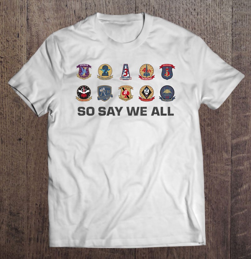 Battlestar Galactica So Say We All Badges Gift Shirt Plus Size