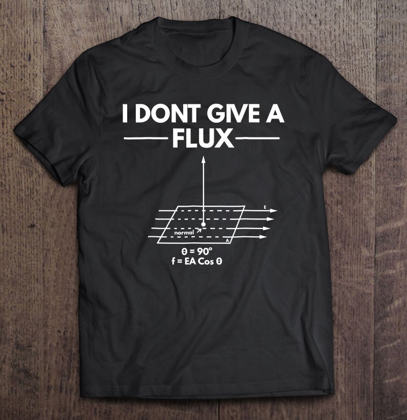 I Dont Give A Flux Funny Physics Joke Scientist Gift Shirt Plus Size