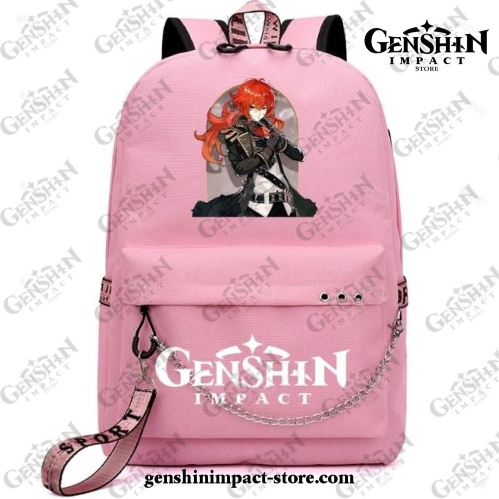 Genshin-impact-diluc-waterproof-backpack-children-school-bags Soft Travel Casual Backpack For Students,durable Cloth-nylon Load Bag,high Capacity Waterproof
