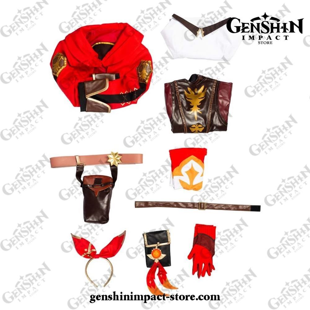 Genshin-impact-amber-cosplay-costume-jumpsuit-outfits