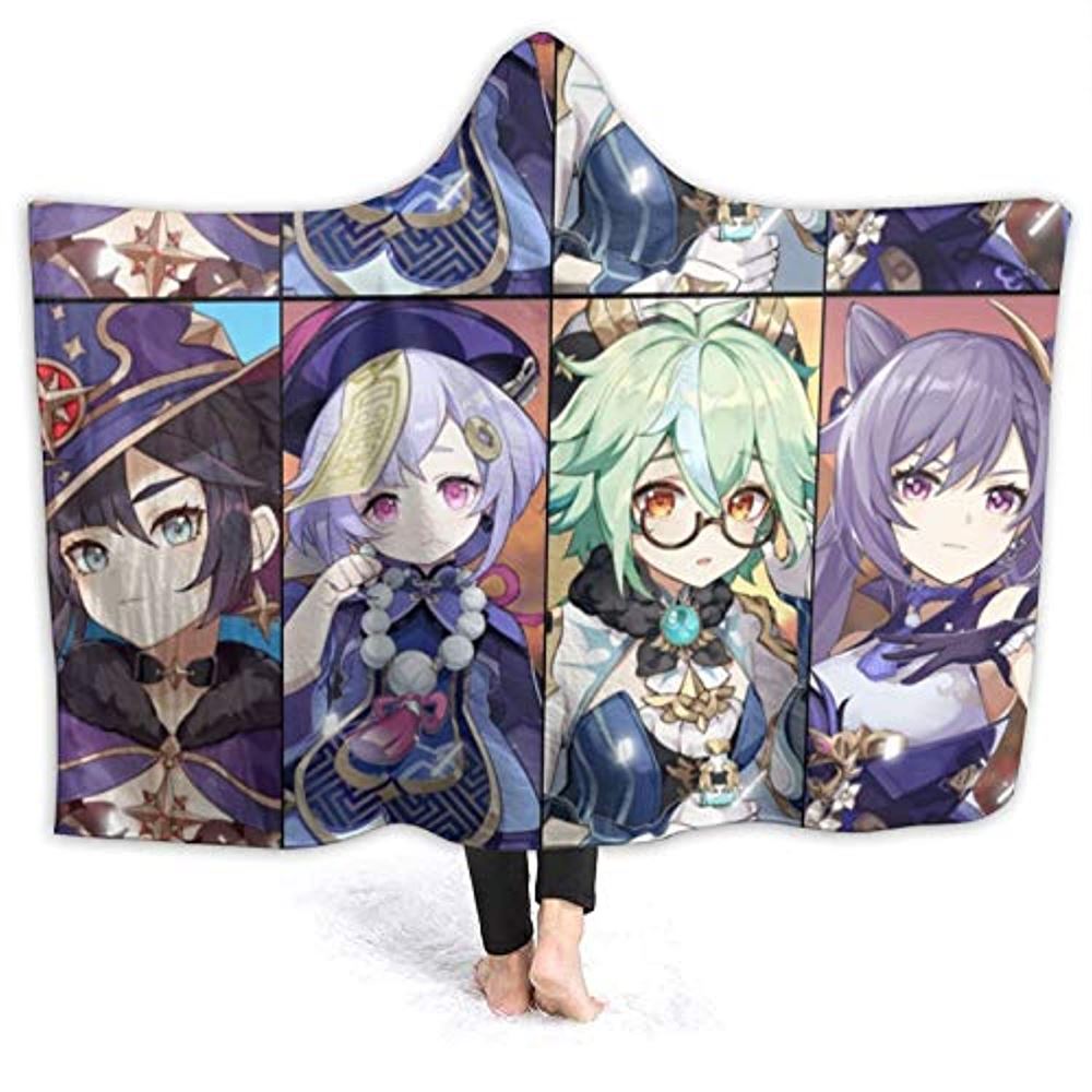 Diluc Fischl Qiqi Venti Impact Hooded Blanket