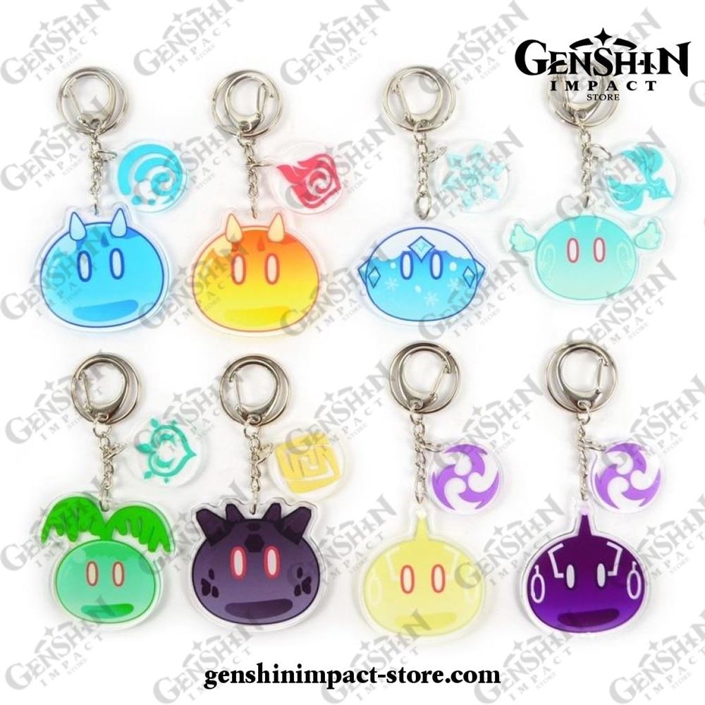 Cute Genshin Impact Slimes Keychain Cosplay, Gift, Weapon Model Pendant Keychain