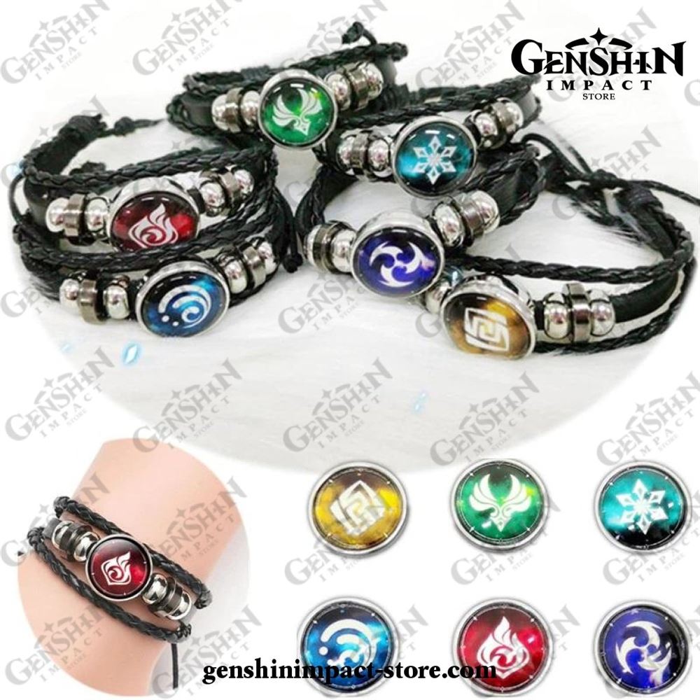 New Style Genshin Impact Vision Cosplay Bracelet Cosplay, Gift, Weapon Model Pendant Keychain