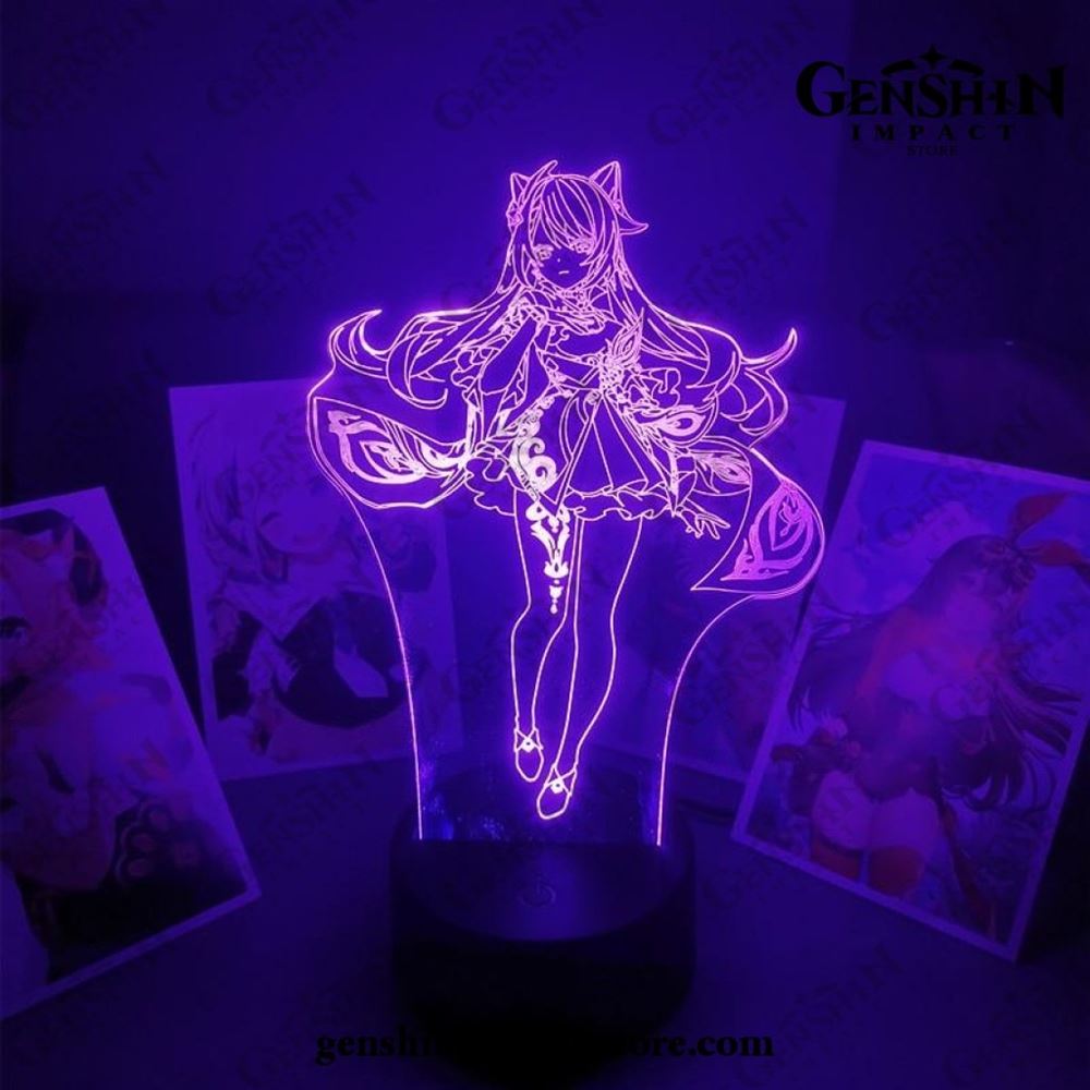 Cute Keqing Genshin Impact Figure 3d Lamp Led Rgb Night Lights Genshin Impact Led Light