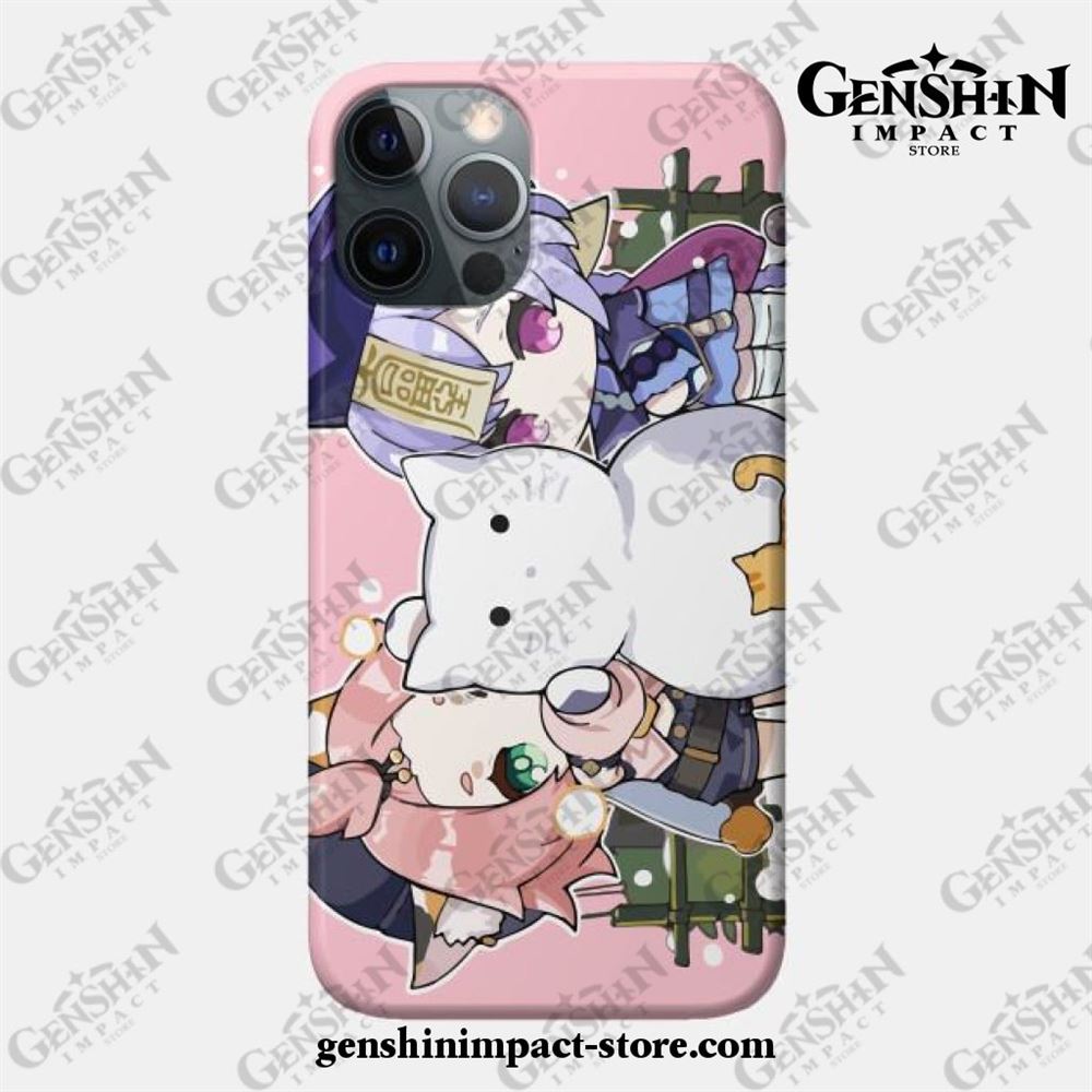 Diona And Qiqi Genshin Impact Phone Case For Iphone 11 12 13 14 Pro Xs Max