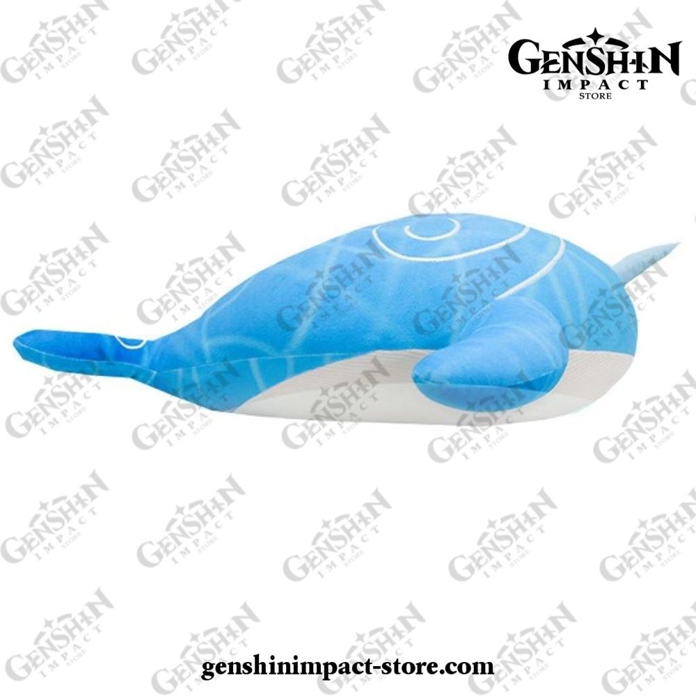 Swallowing Sky Whale Genshin Impact Blue Plush Pillow, Cute Soft Plush Doll Stuffed Toy Cosplay Pillow Props Dolls Birthday Gifts