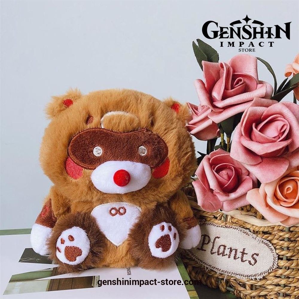 Genshin Impact Raccoon Beanie Plush, Cute Soft Plush Doll Stuffed Toy Cosplay Pillow Props Dolls Birthday Gifts