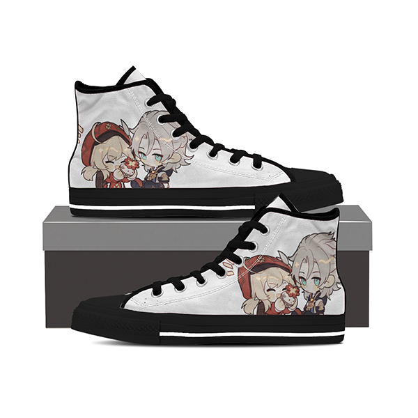 Genshin Klee Shoes Canvas For Fans Impact Gift, Genshin Impact Shoes & Sneakers