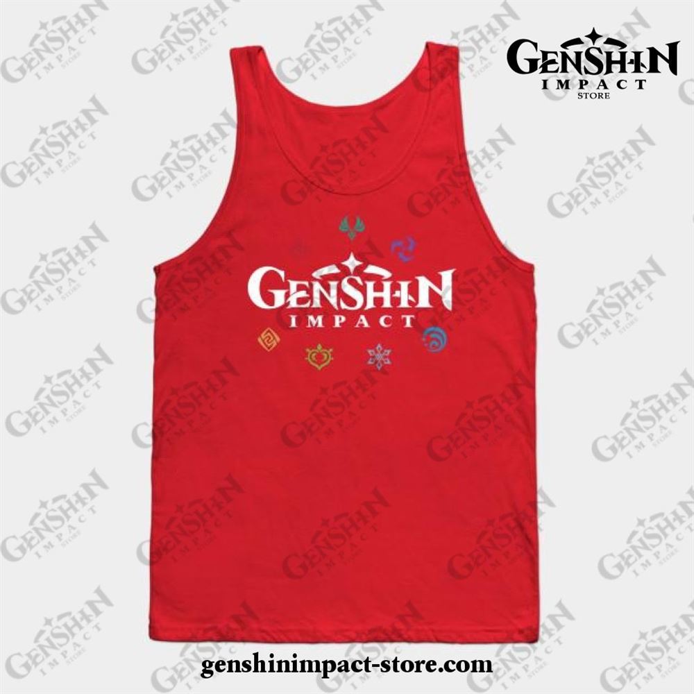 Genshin Impact Elements Colours Tank Top Full Size To 5xl