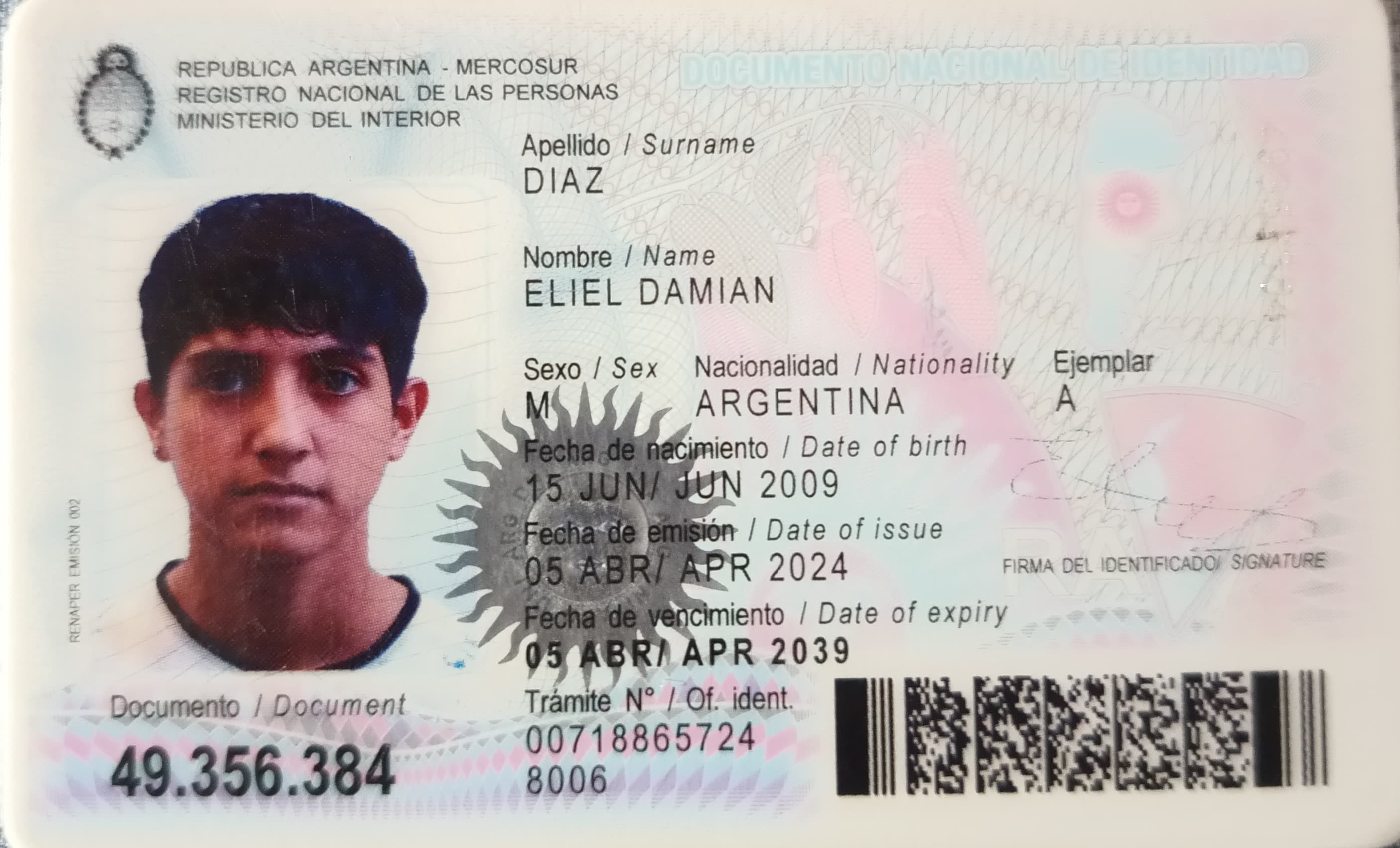Eliel Damian Diaz