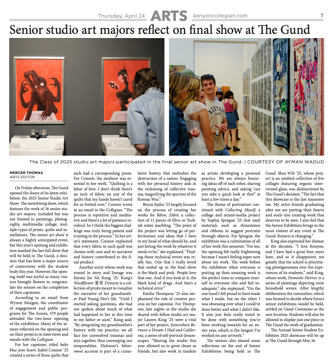 Kenyon Collegian, 2025