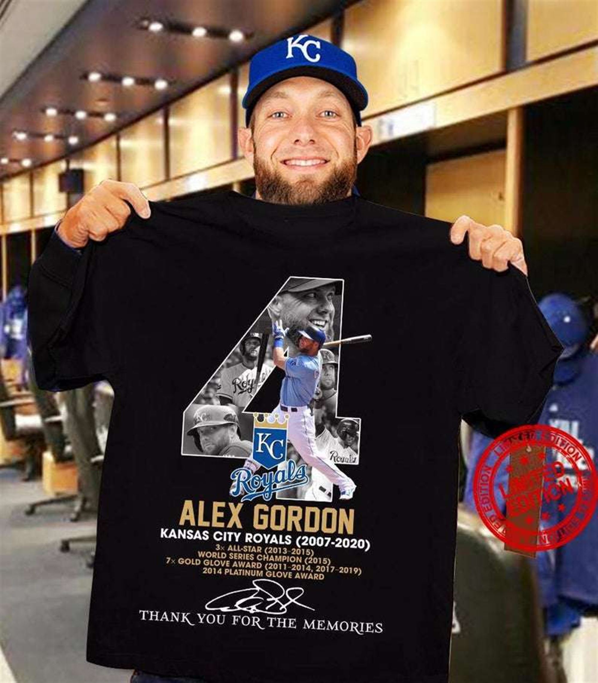 Alex Gordon Kansas City Royals T-shirt Full Size Up To 5xl