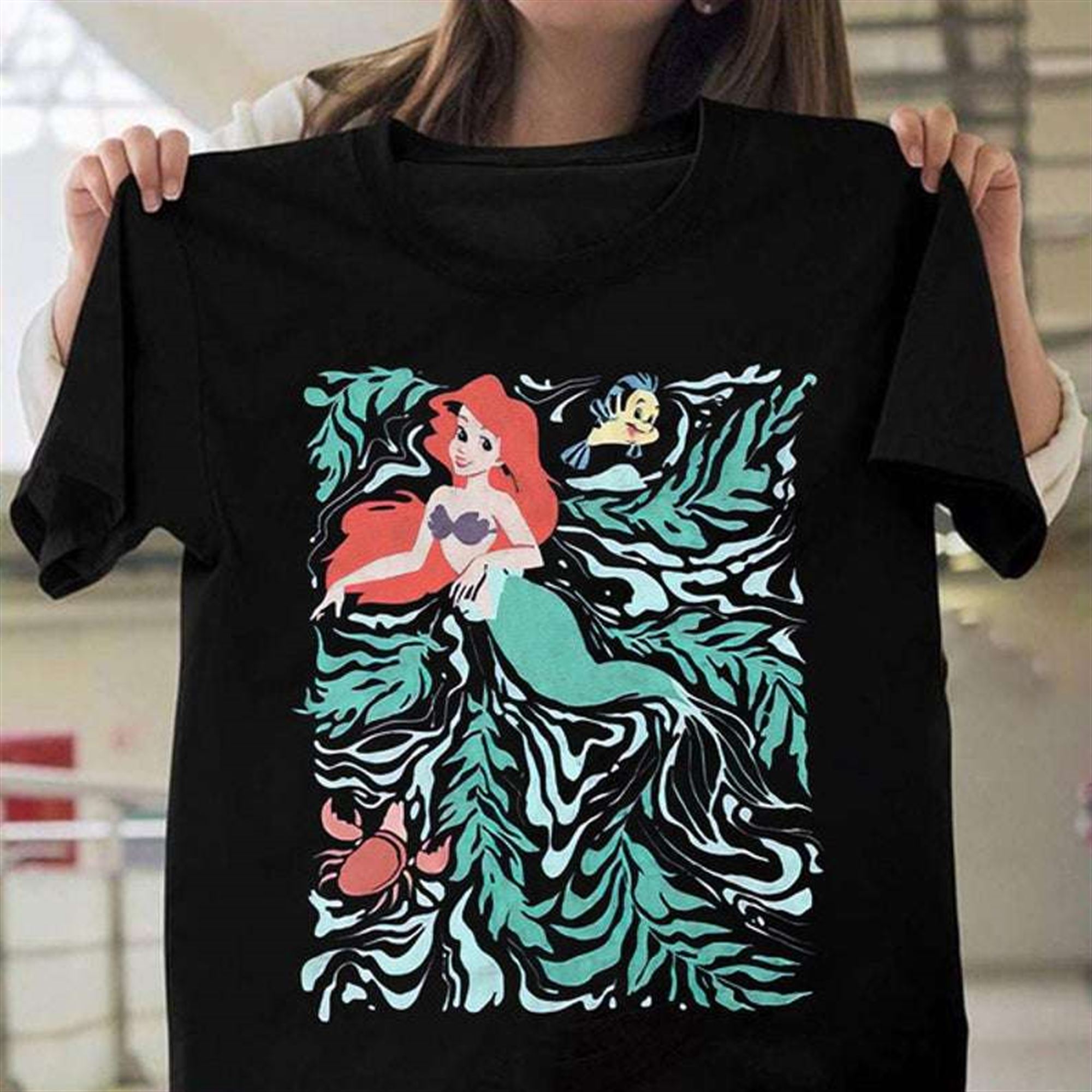 Ariel Disney Cartoon Unisex T Shirt Plus Size Up To 5x