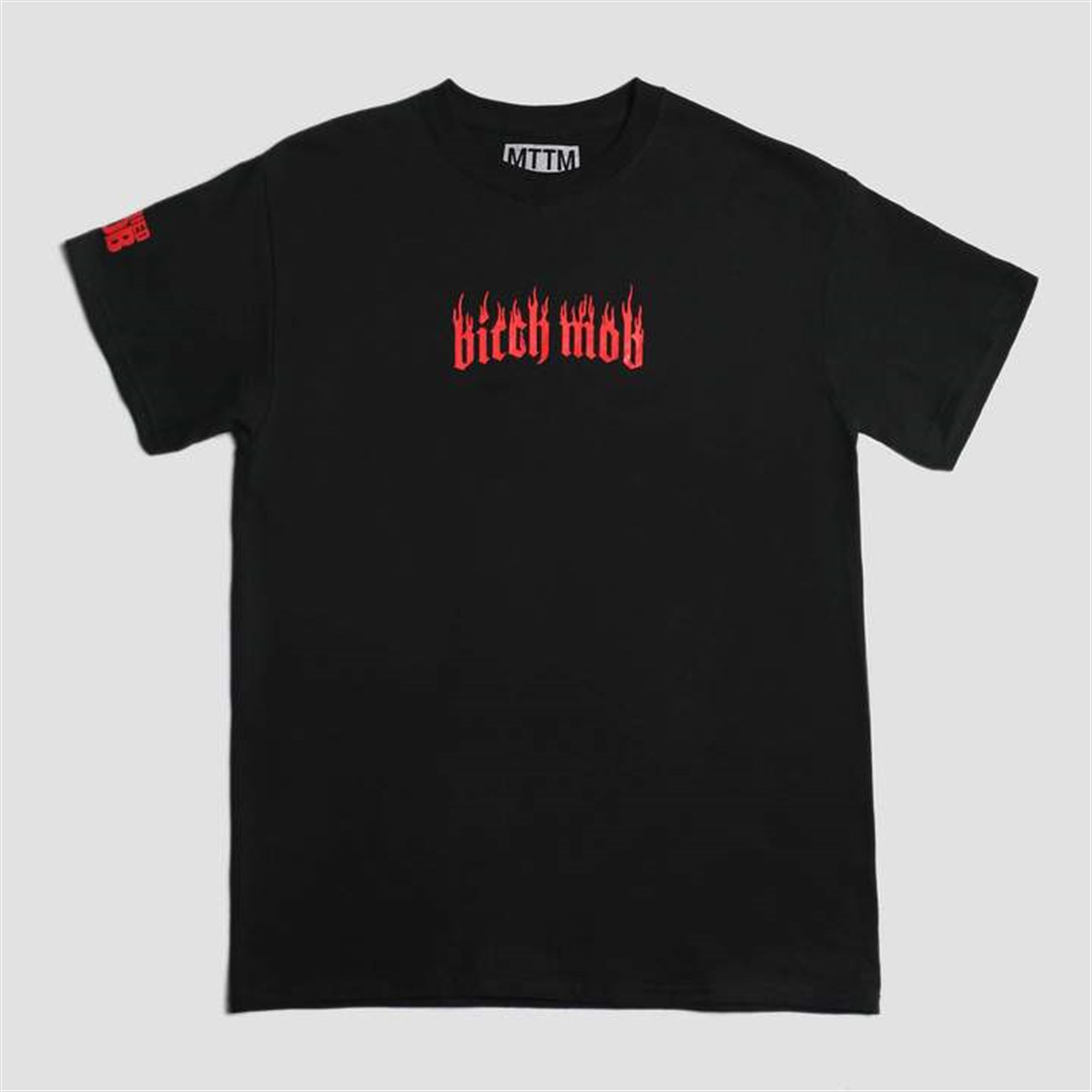 Bitch Mob Flames Black T-shirt Size Up To 5xl