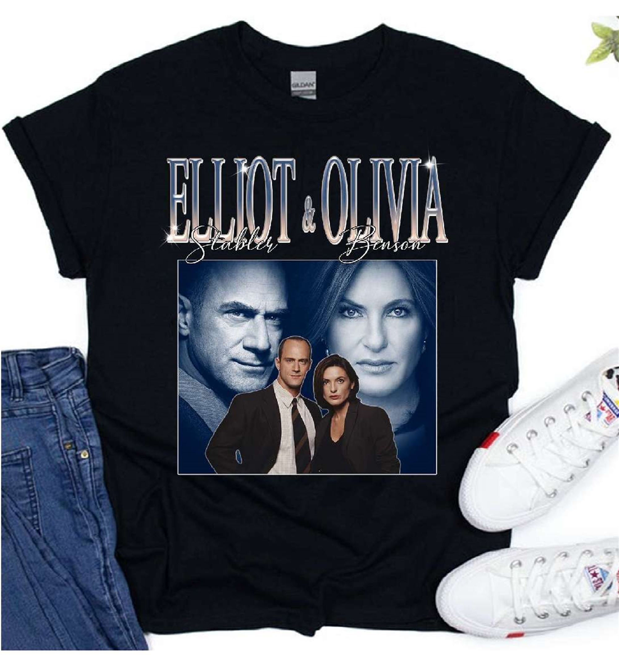 Elliot Stabler And Olivia Benson Vintage Retro Style Rap Music Hip Hop T Shirt Size Up To 5xl