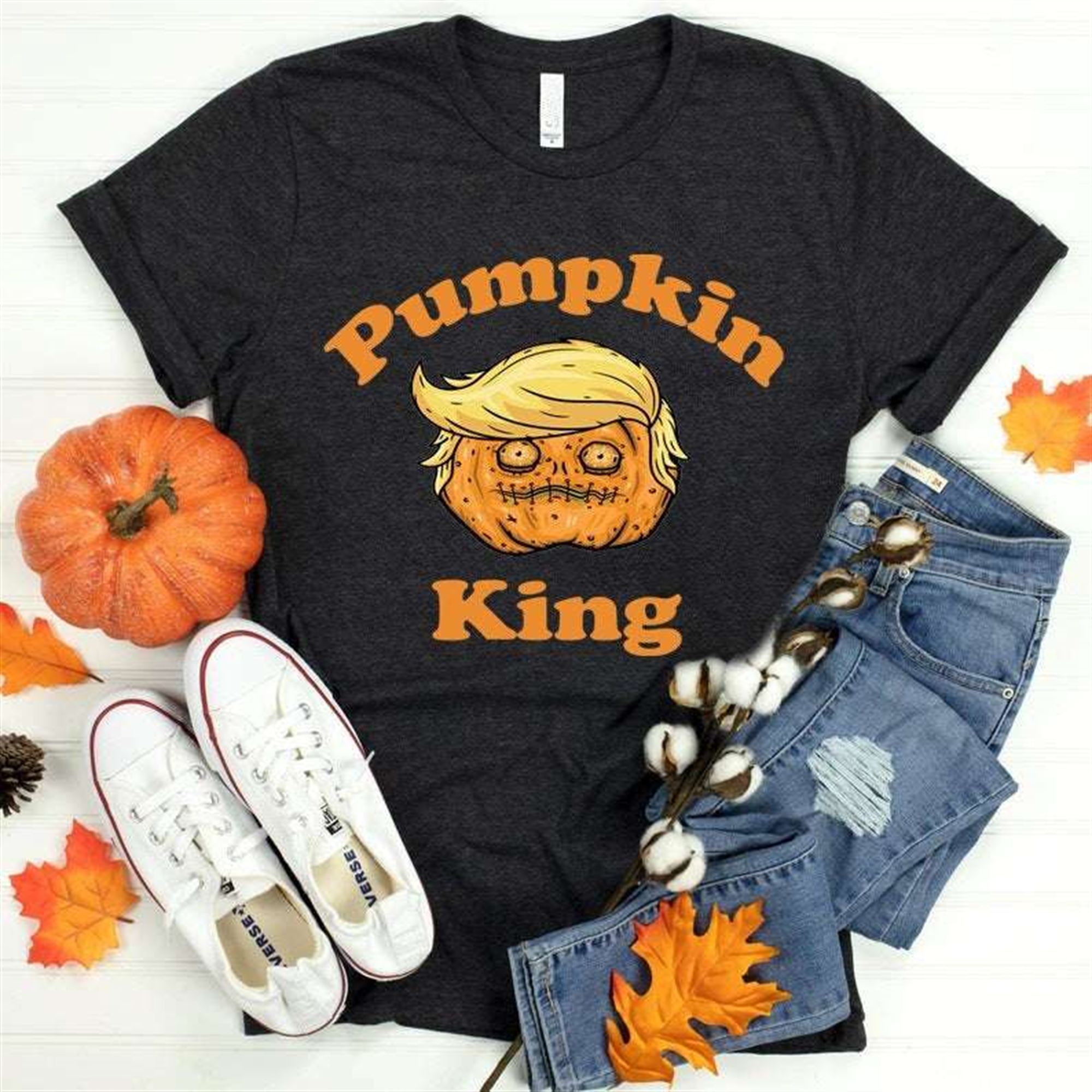 Halloween Trumpkin The Pumpkin King Jack Skellington T-shirt Plus Size Up To 5x