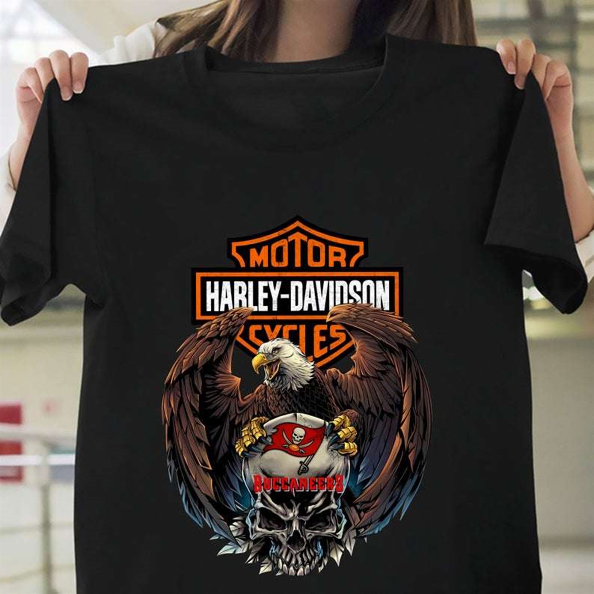 Harley Davidson Tampa Bay Buccaneers T-shirt Plus Size Up To 5x
