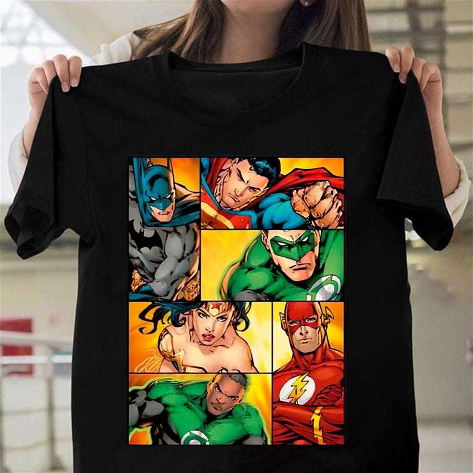 Justice League Dc Comics Unisex T Shirt Full Size Up To 5xl