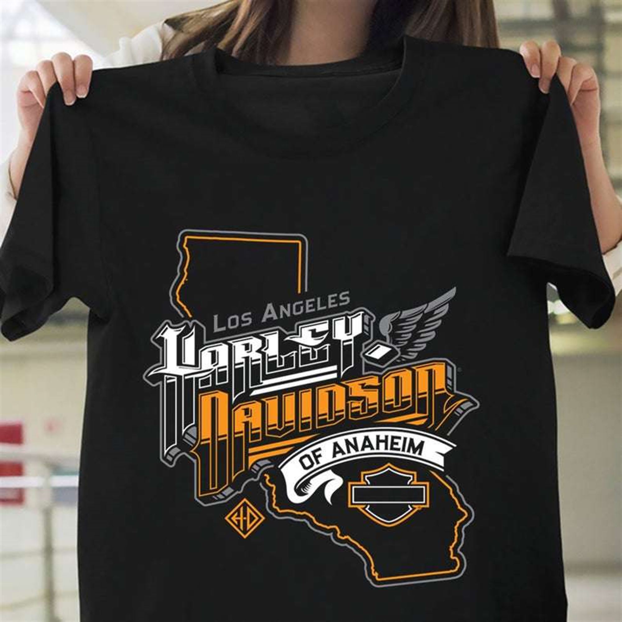 Los Angeles Harley Davidson Of Anaheim Unisex Black T-shirt Plus Size Up To 5x