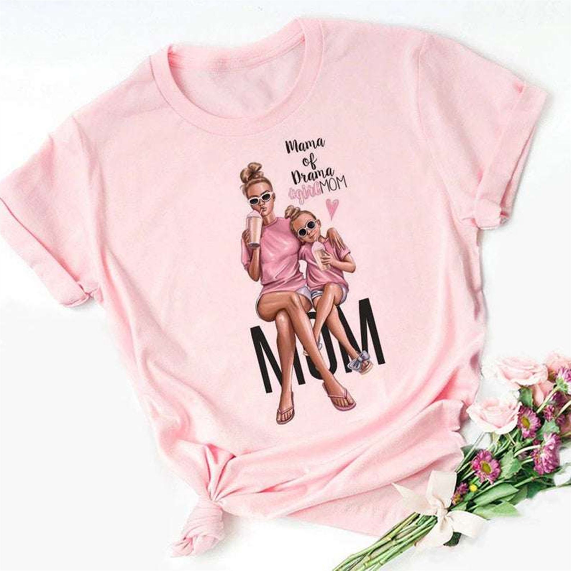 Mama Of Drama Family T-shirt Full Size Up To 5xl