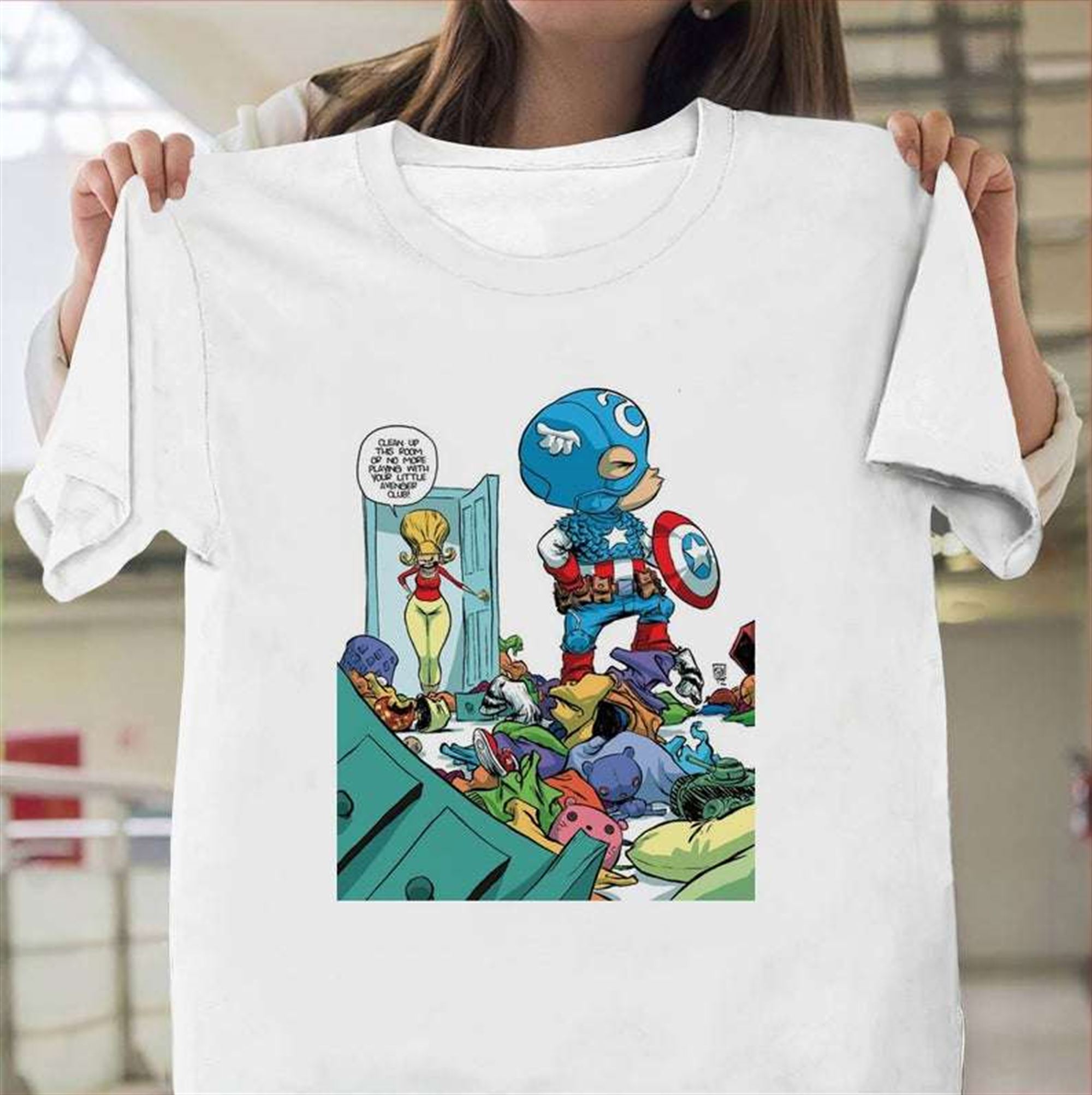 Marvel The Avengers Caption America Baby Style T Shirt Full Size Up To 5xl