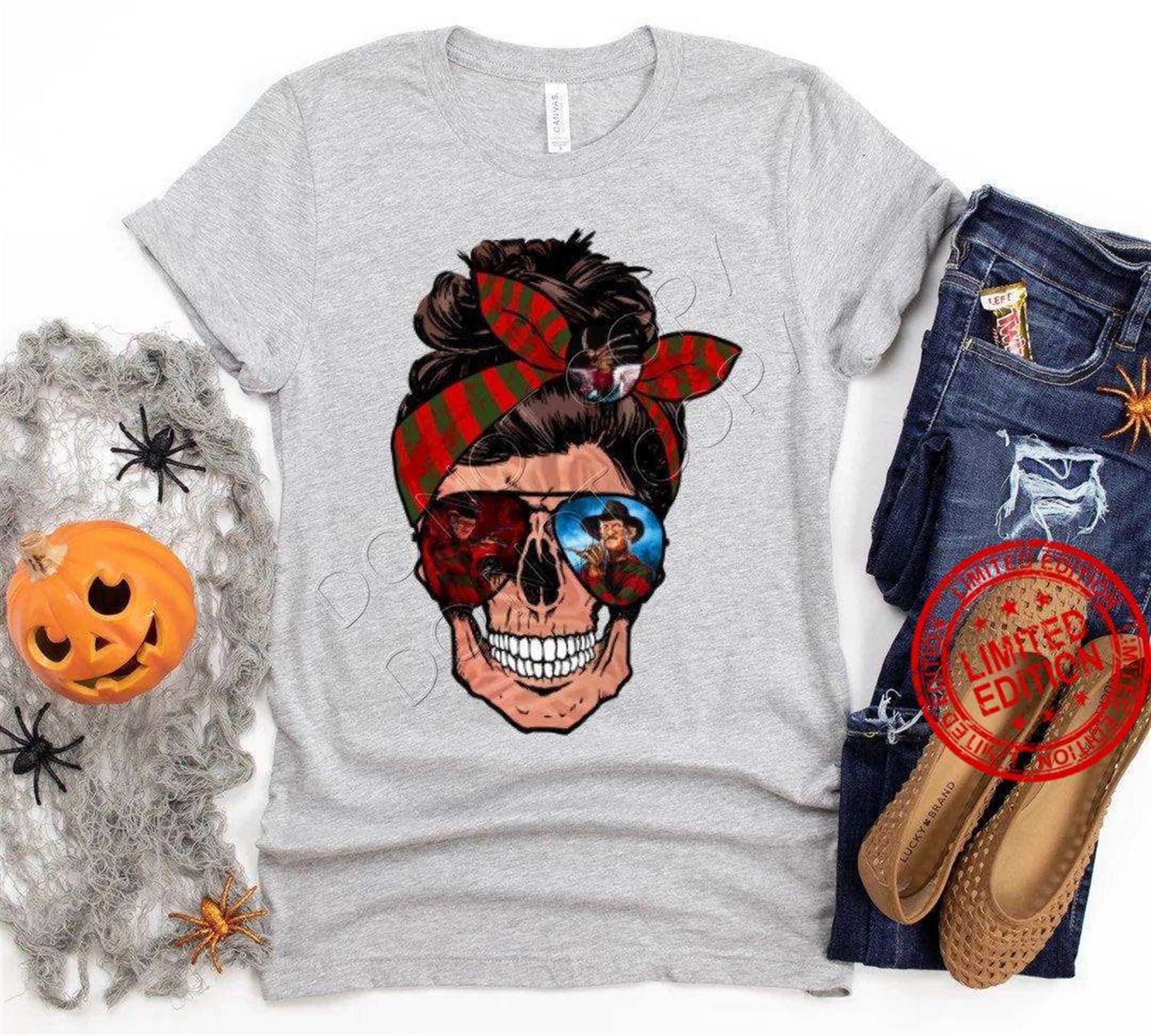 Freddy Krueger Mom Skull Halloween T-shirt Size Up To 5xl