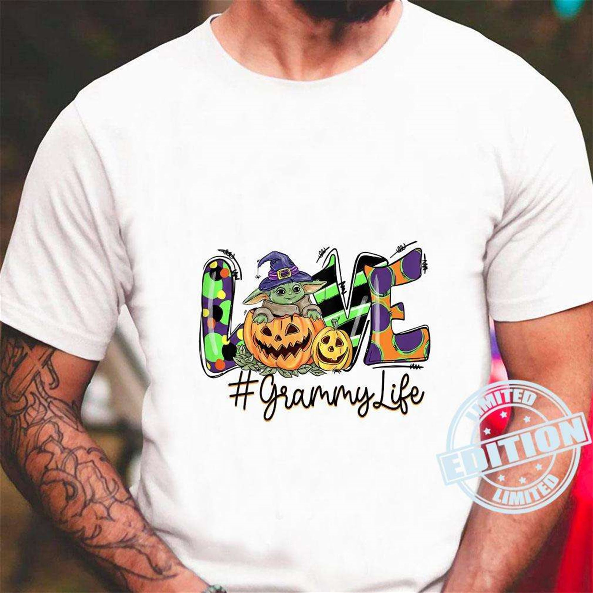 Love Grammy Life Pumpkin Halloween T-shirt Full Size Up To 5xl