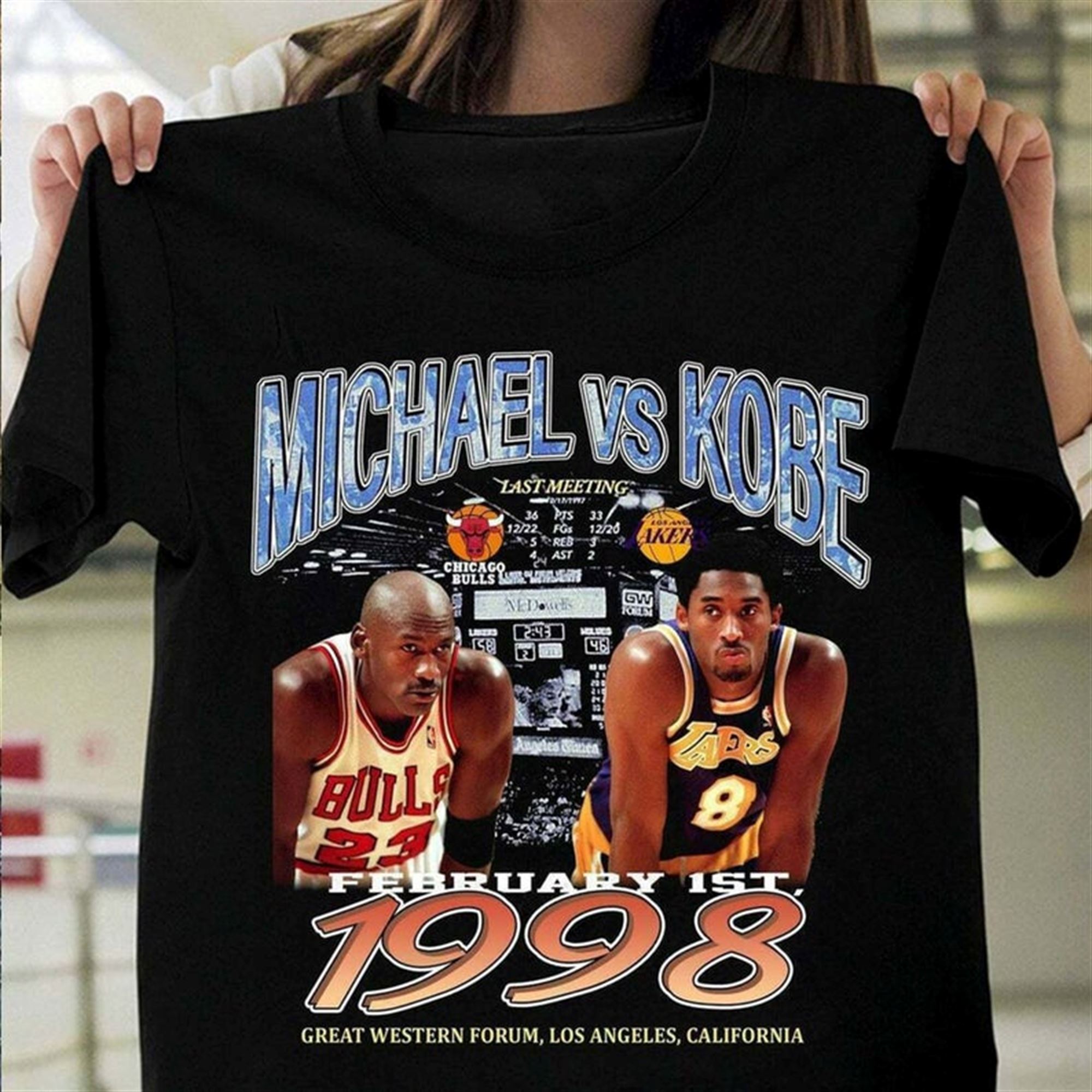 Michael Jordan Vs Kobe Bryant T-shirt Full Size Up To 5xl