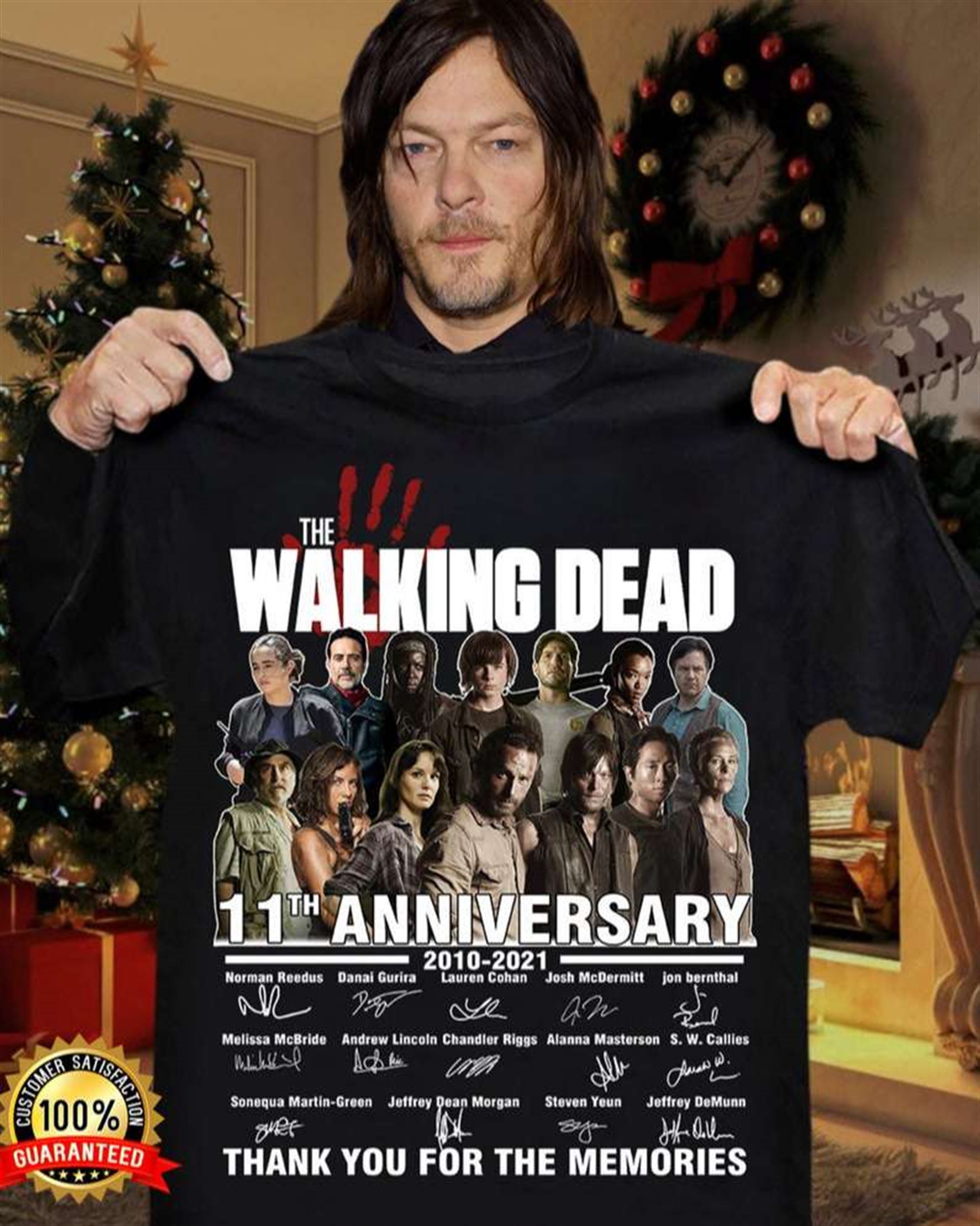 The Walking Dead 11th Anniversary 2010-2021 Thank You For The Memories T Shirt Full Size Up To 5xl