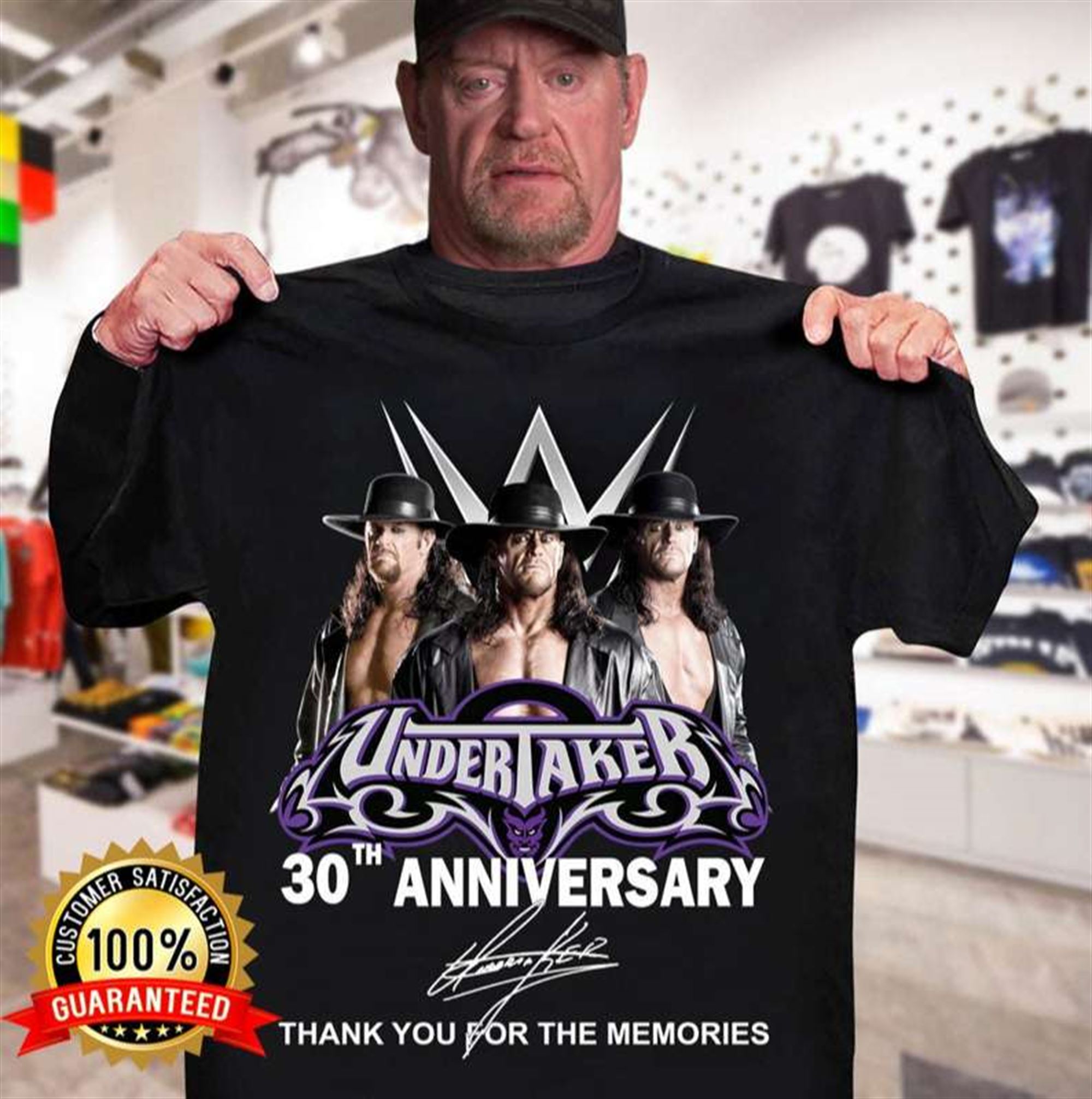 Undertaker 30th Anniversary Thank You For The Memories T Shirt Full Size Up To 5xl