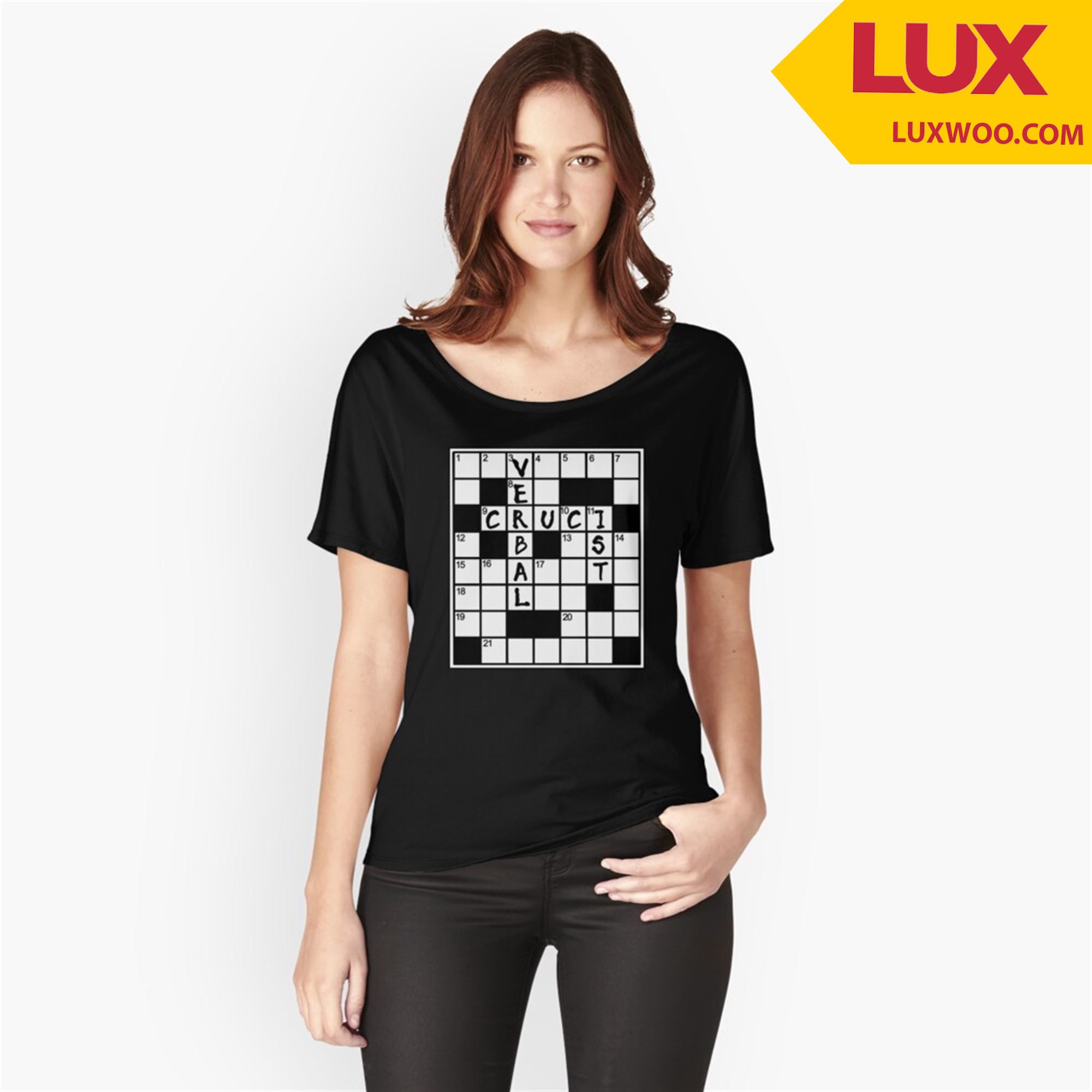 Cruciverbalist Crossword Puzzle Lovers Relaxed Fit T-shirt Eye Part Crossword Shirt