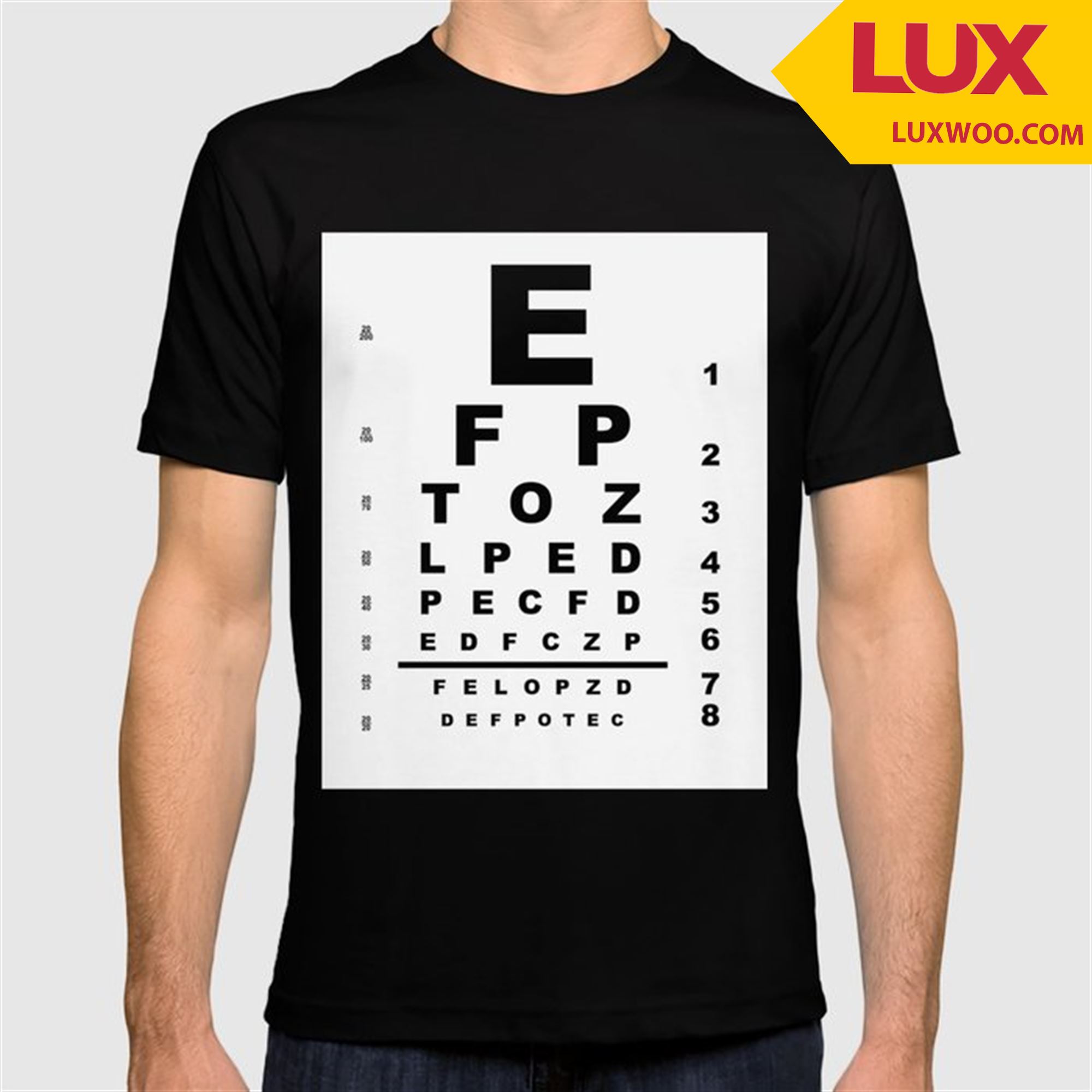 Eye Test Chart T-shirt Eye Part Crossword Shirt