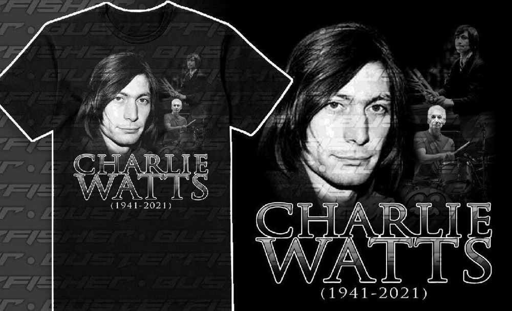 Charlie Watts T-shirt Shirt Legend Clothing Concert Satisfaction Rip 1941-2021