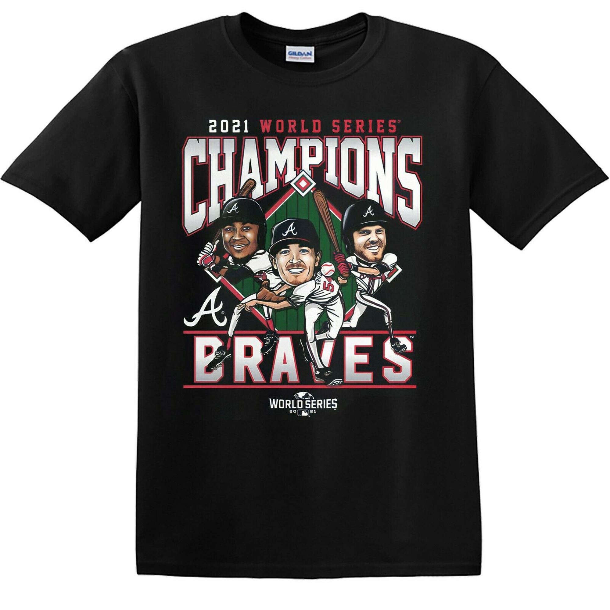 Atlanta Braves Champions 2021 World Series Chibi T-shirt Full Size Up To 5xl