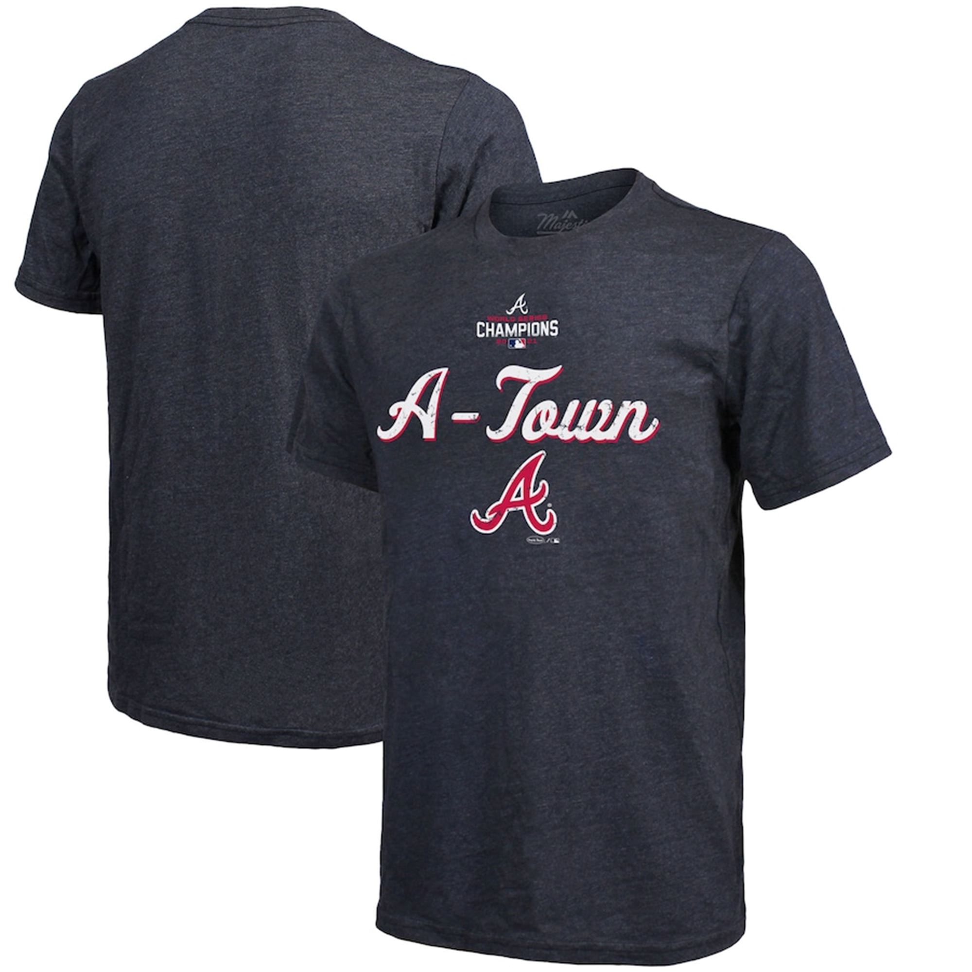 Atlanta Braves Majestic Threads 2021 World Series Champions Team Saying T-shirt