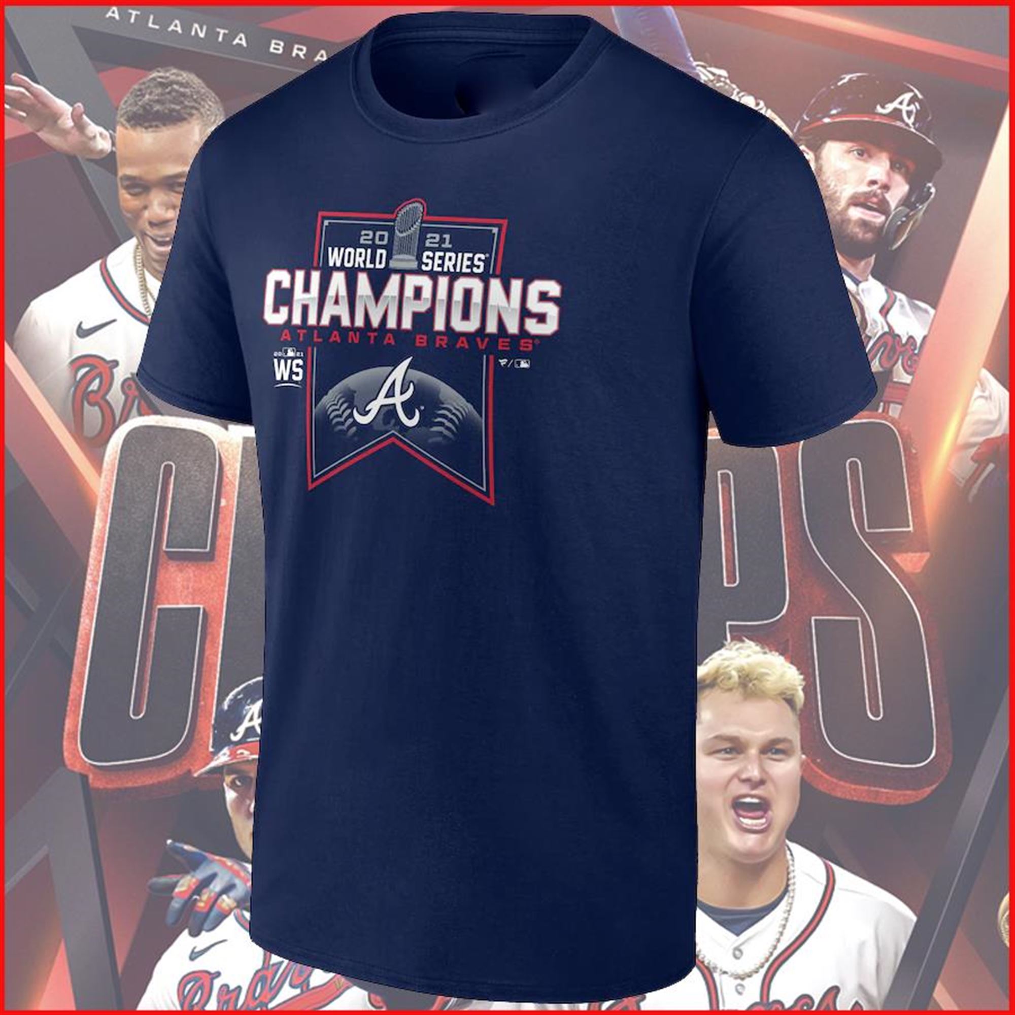 Atlanta Braves 2021 World Series Champions Locker Room T-shirt Ver 2